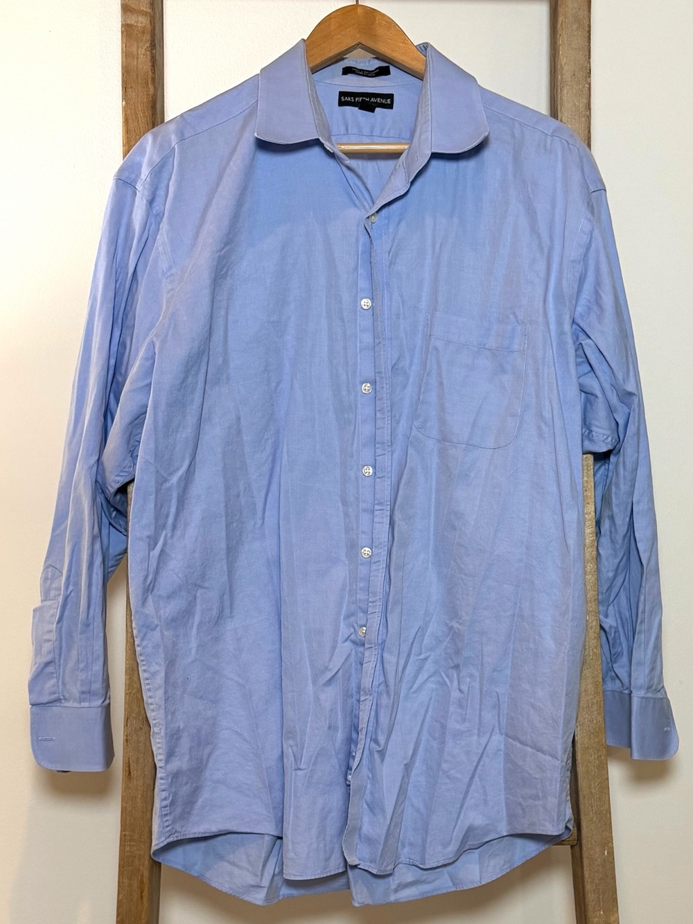 Saks Fifth Avenue Light Blue Men's Dress Shirt